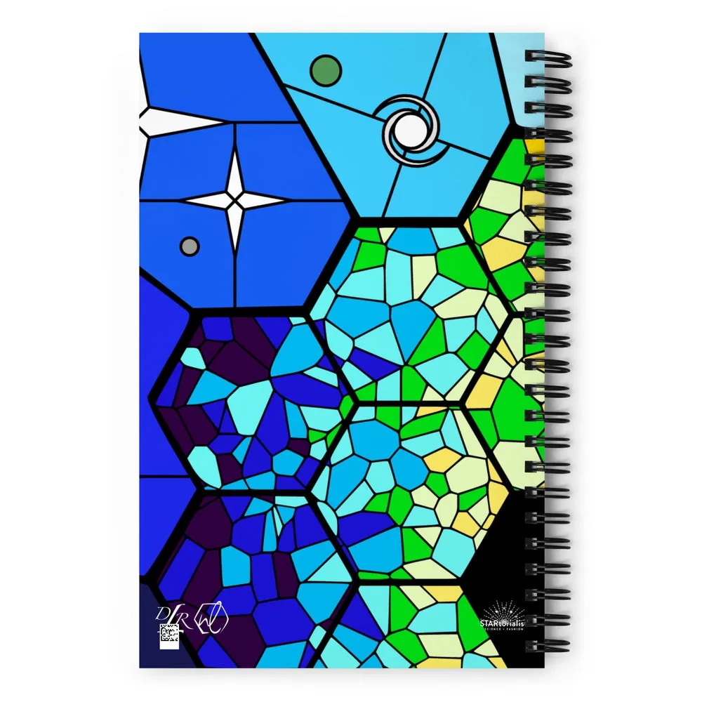 JWST Rising Stained Glass Design Spiral Notebook