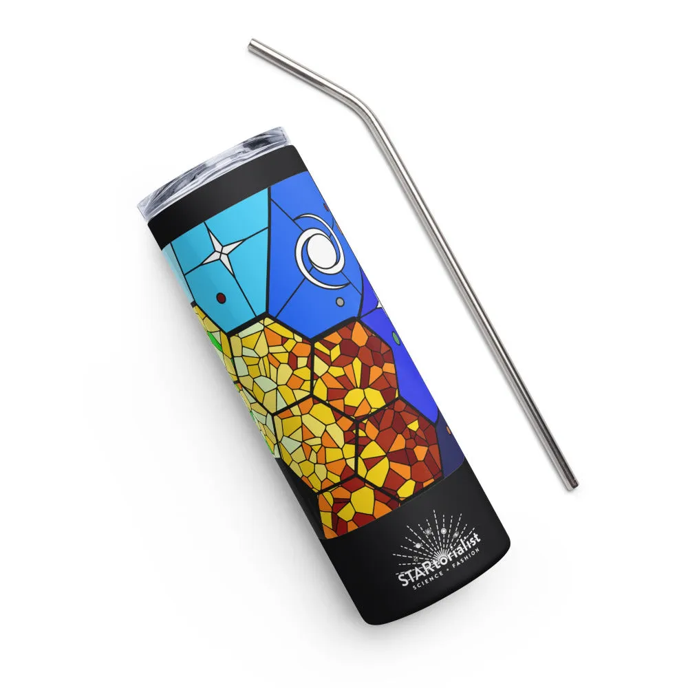 JWST Rising Stained Glass Design Stainless Steel Tumbler