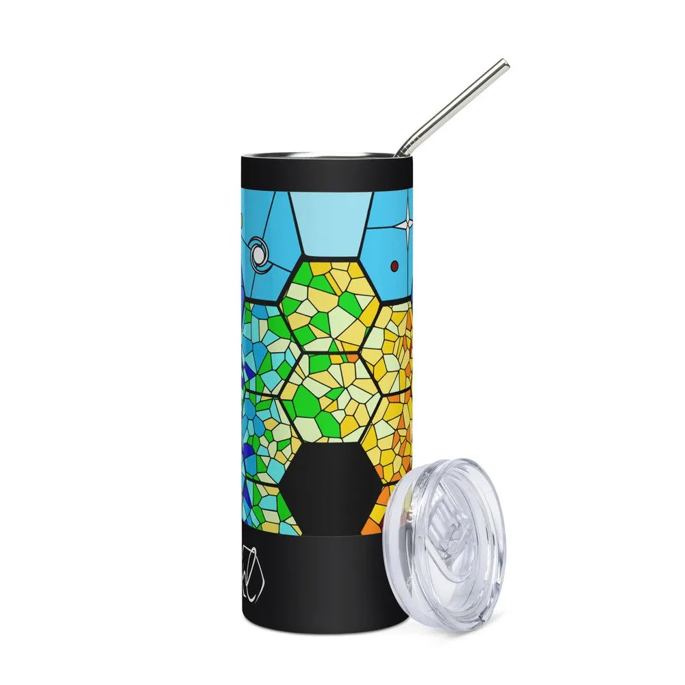JWST Rising Stained Glass Design Stainless Steel Tumbler