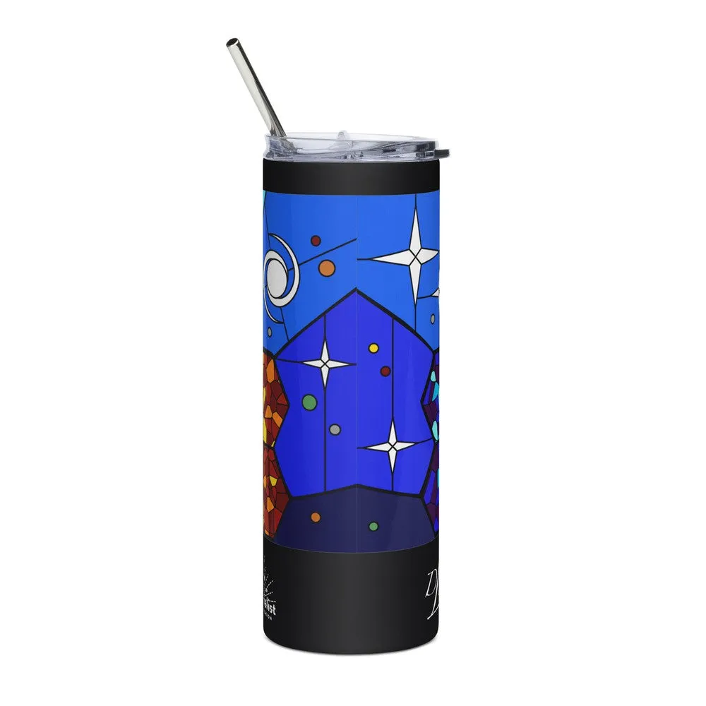 JWST Rising Stained Glass Design Stainless Steel Tumbler