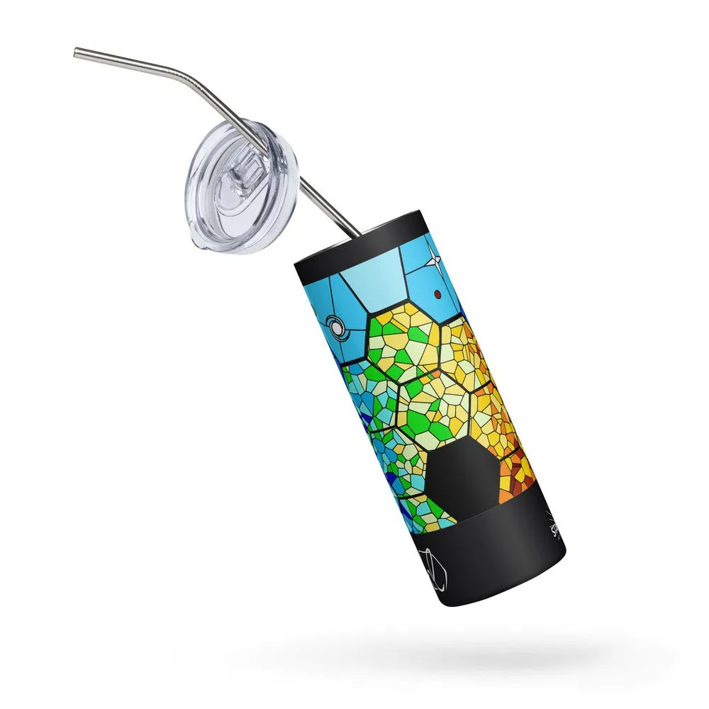 JWST Rising Stained Glass Design Stainless Steel Tumbler