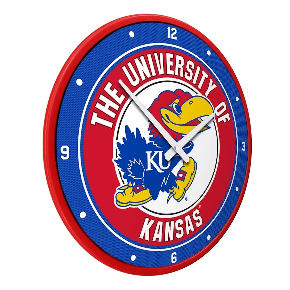 Kansas Jayhawks: Modern Disc Wall Clock