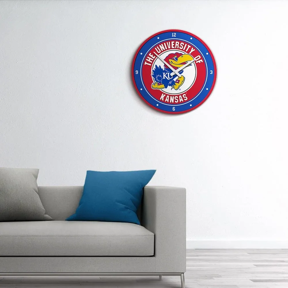 Kansas Jayhawks: Modern Disc Wall Clock