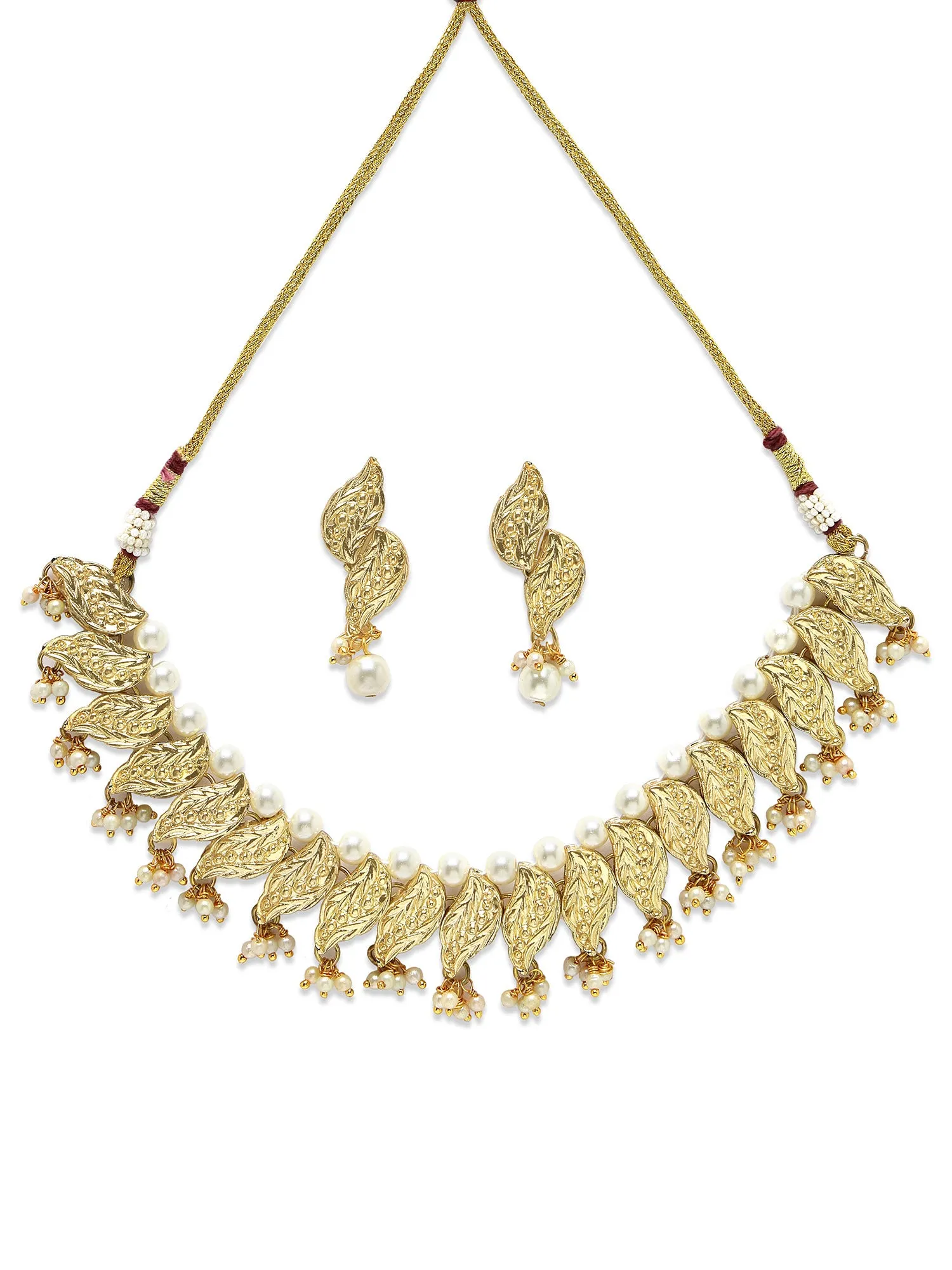 KARATCART Gold Plated Kundan Classic Gold Jewellery Set for Women