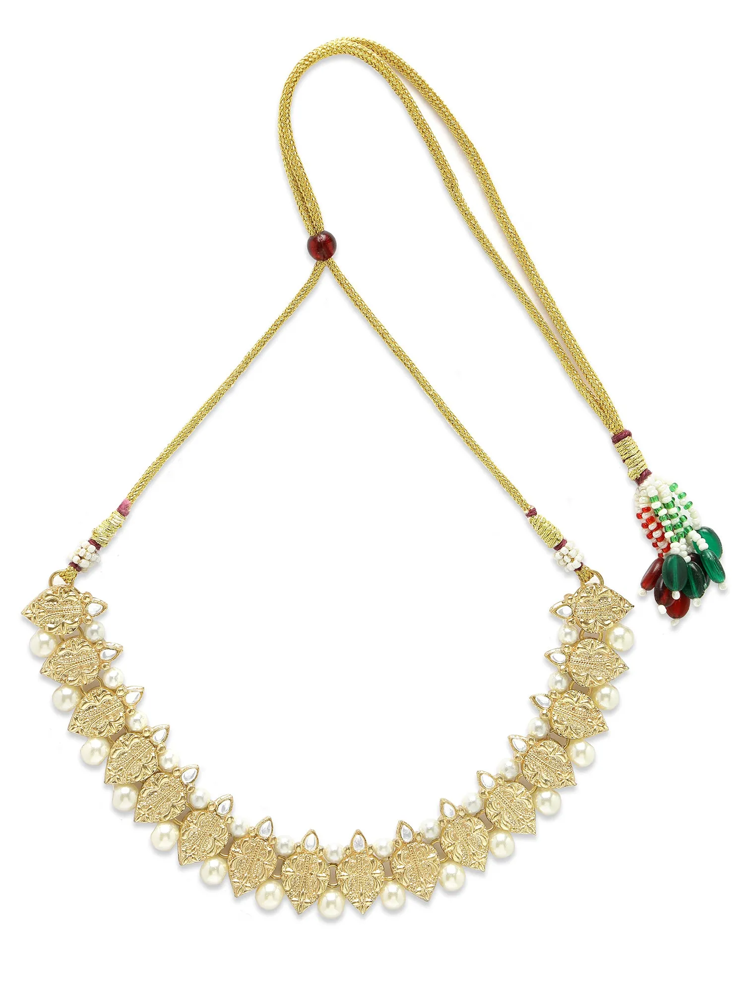 KARATCART Gold Plated Kundan Classic Gold Jewellery Set for Women