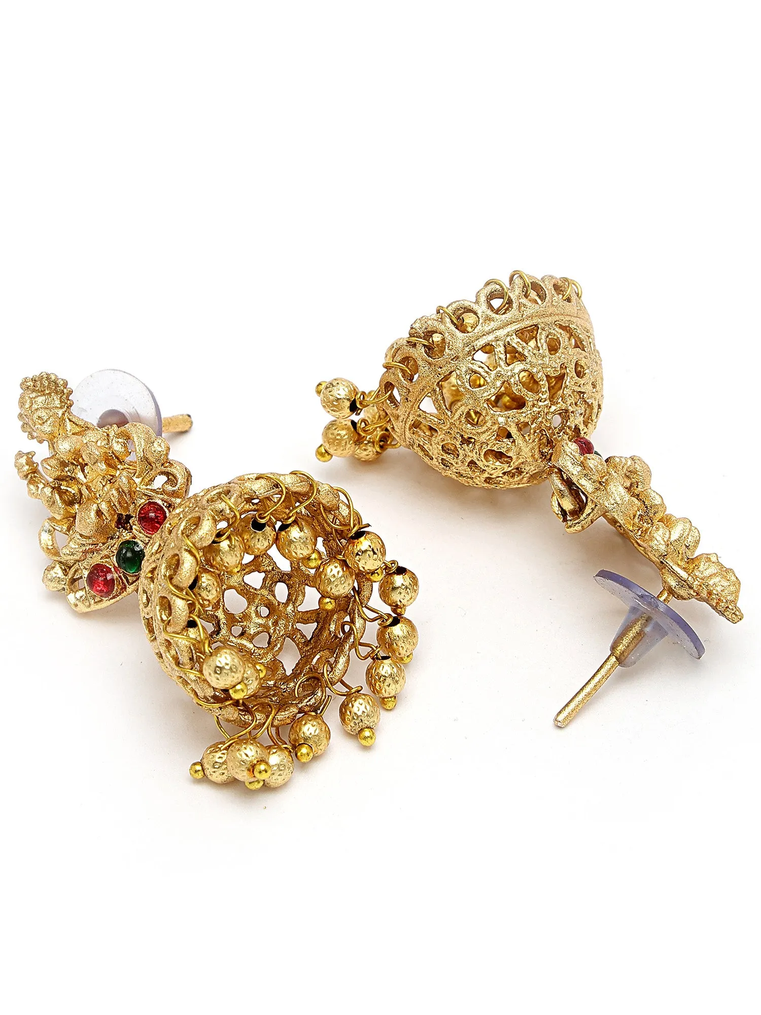 Karatcart Gold-Plated Laxmi Mata Choker Temple Jewellery Set for Women