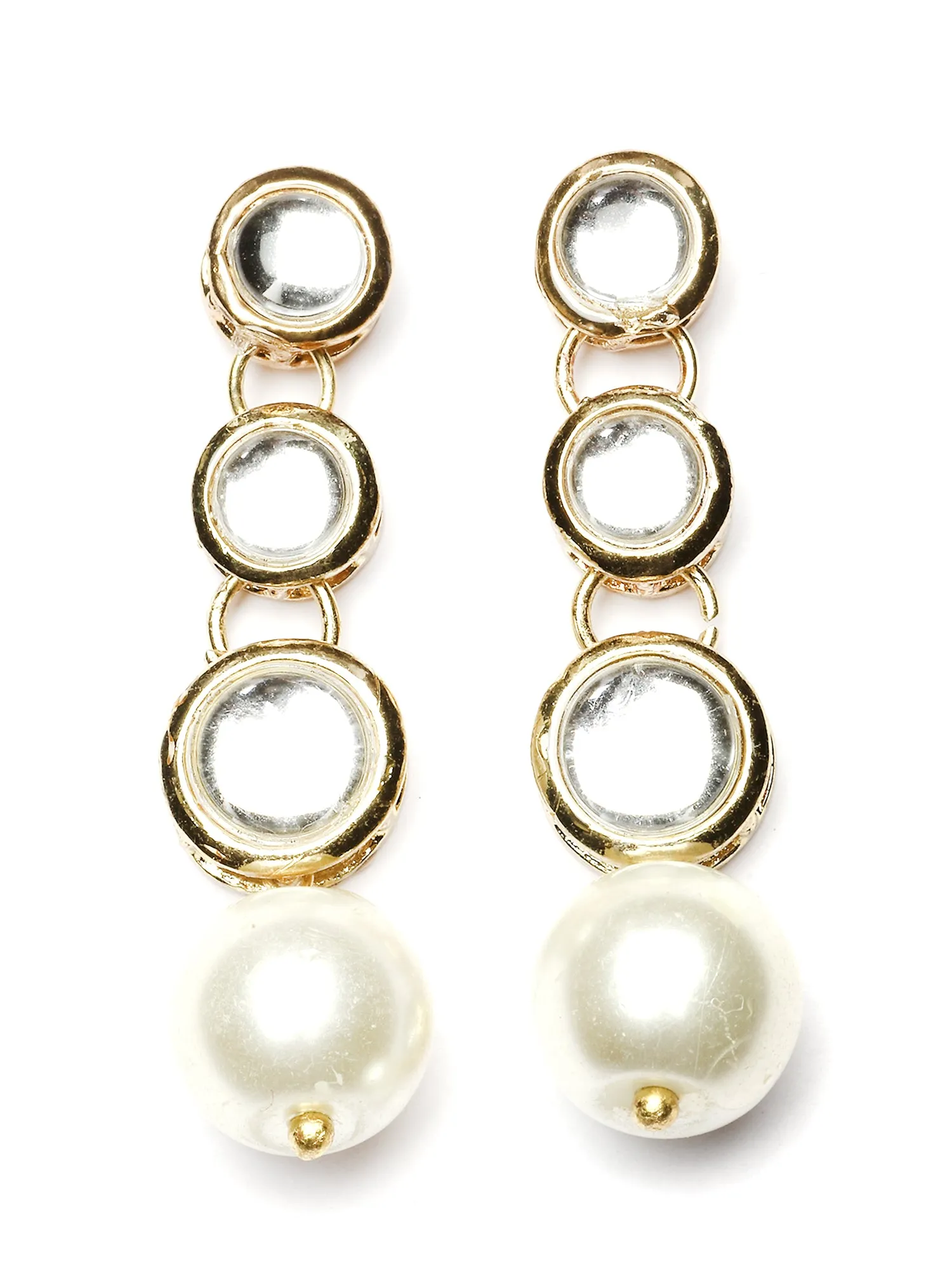 Karatcart Gold Plated Pearl and Kundan Jewellery Set for Women