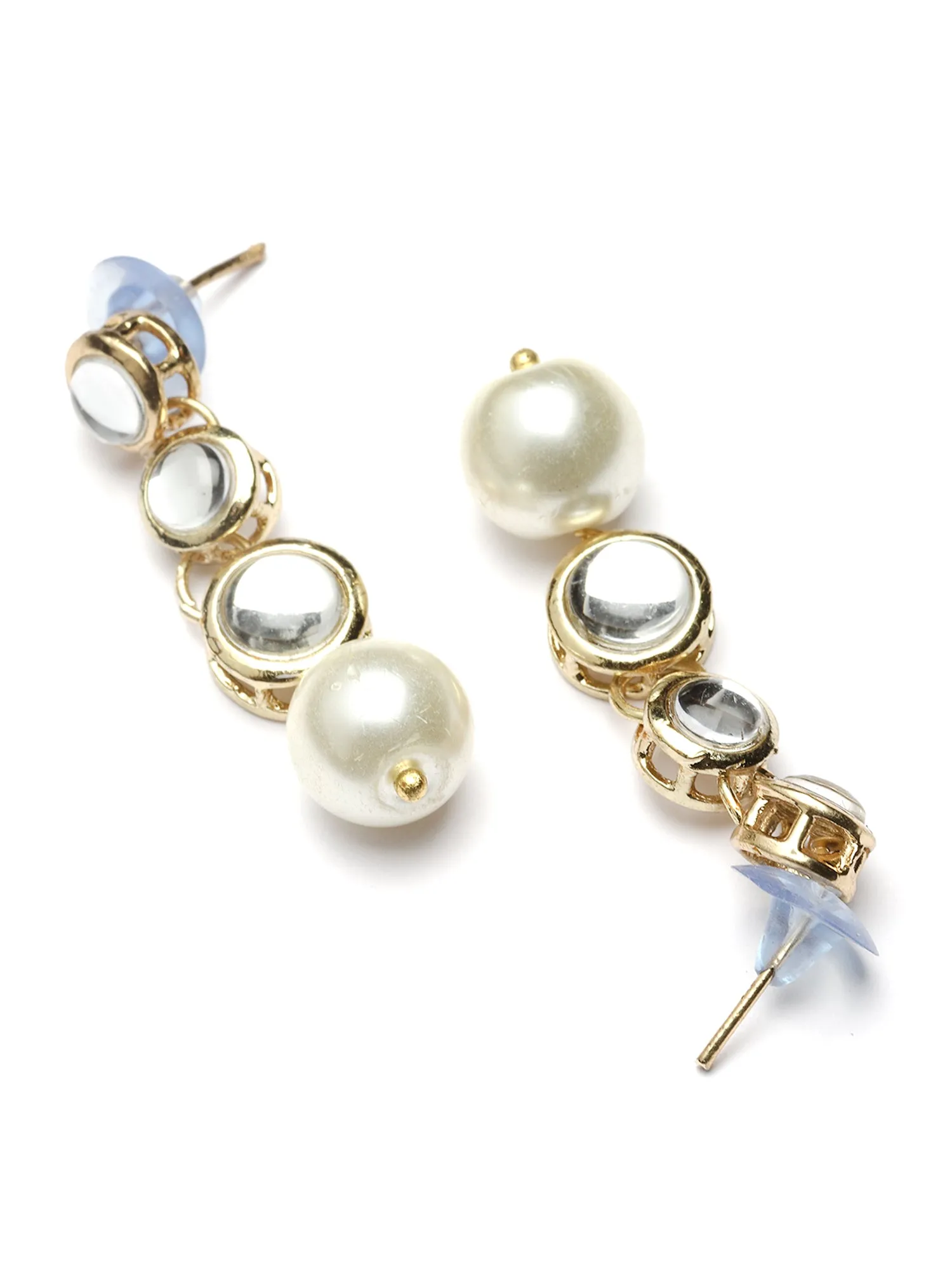 Karatcart Gold Plated Pearl and Kundan Jewellery Set for Women