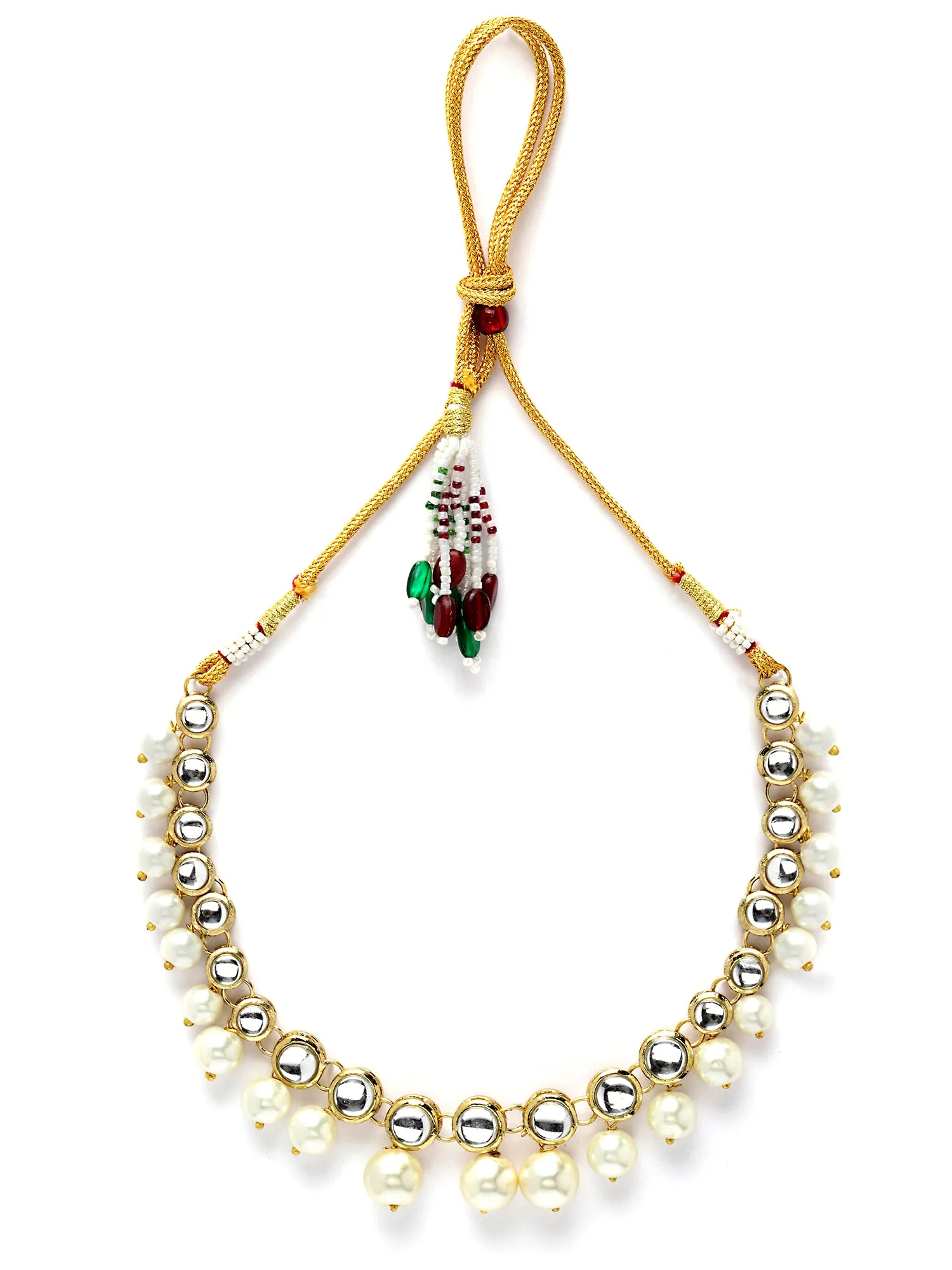 Karatcart Gold Plated Pearl and Kundan Jewellery Set for Women