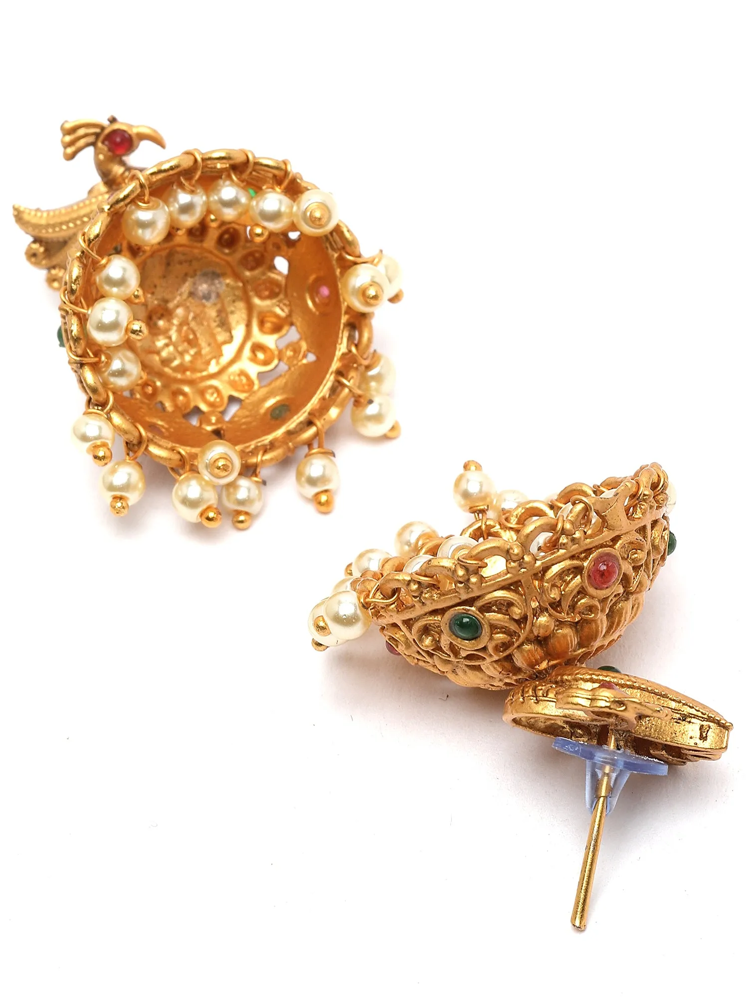 Karatcart Gold Plated Rani Haar Temple Jewellery Set for Women