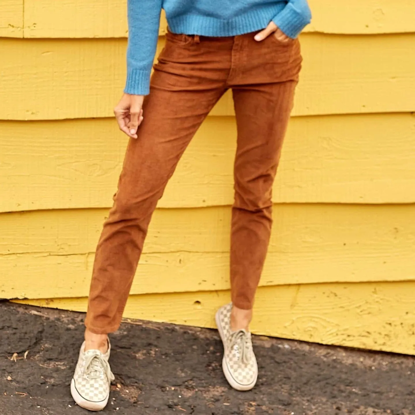 Karuna Cord 5 Pocket Skinny Pant - Dark Chino-Final Sale