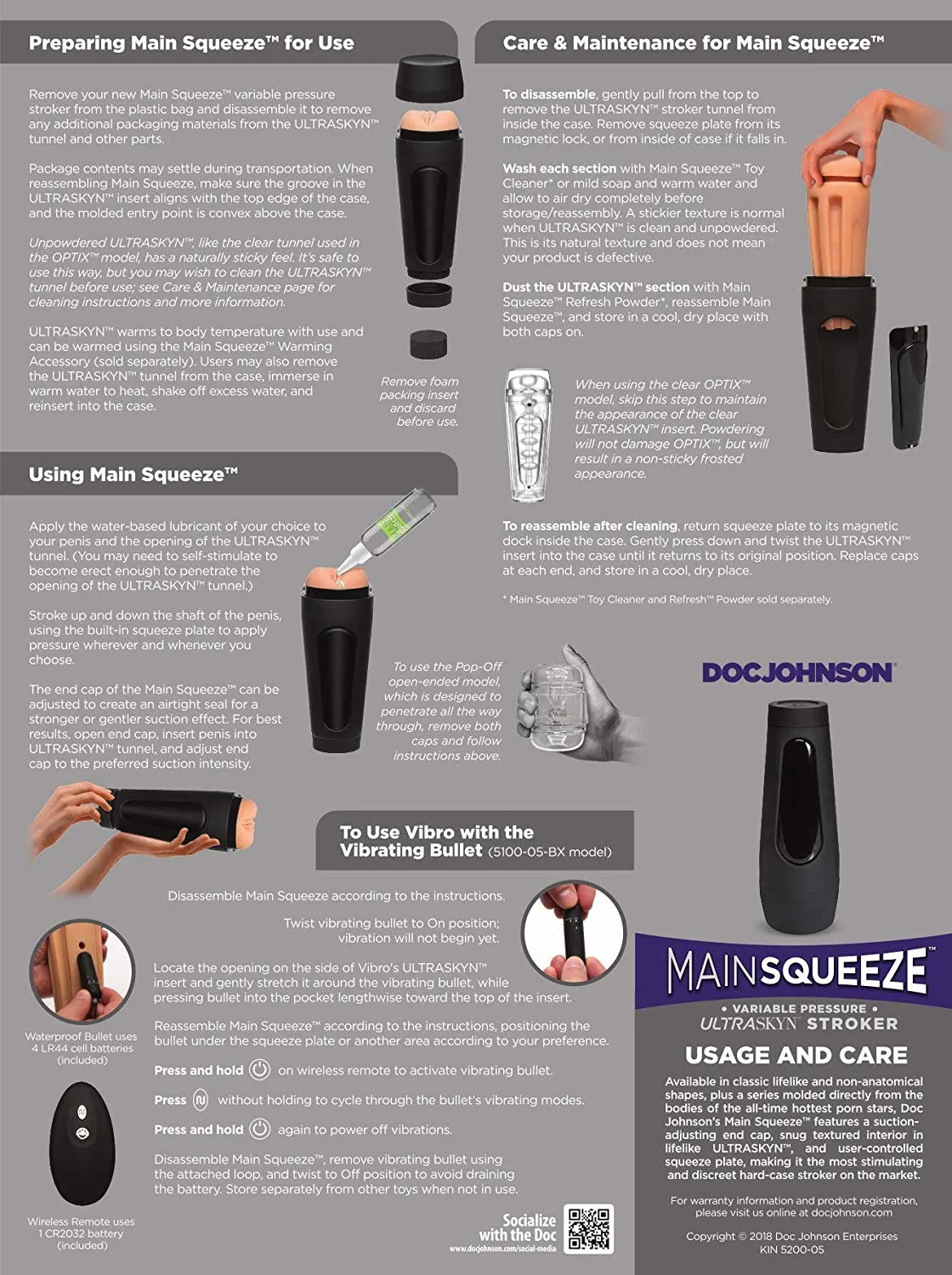 Katrina Jade Stroker - UltraSkyn Masturbator with Adjustable Suction | 7.5" Length