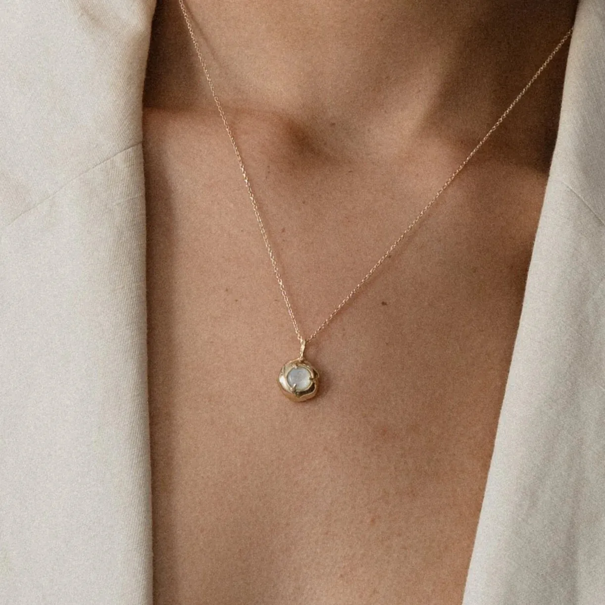 keeper necklace - rose quartz