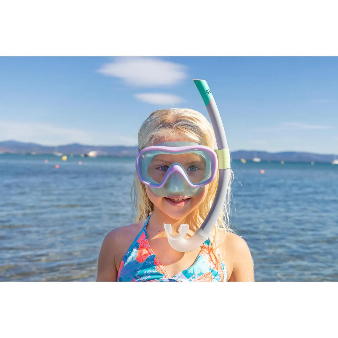 Kids diving mask - 100 comfort pastel
