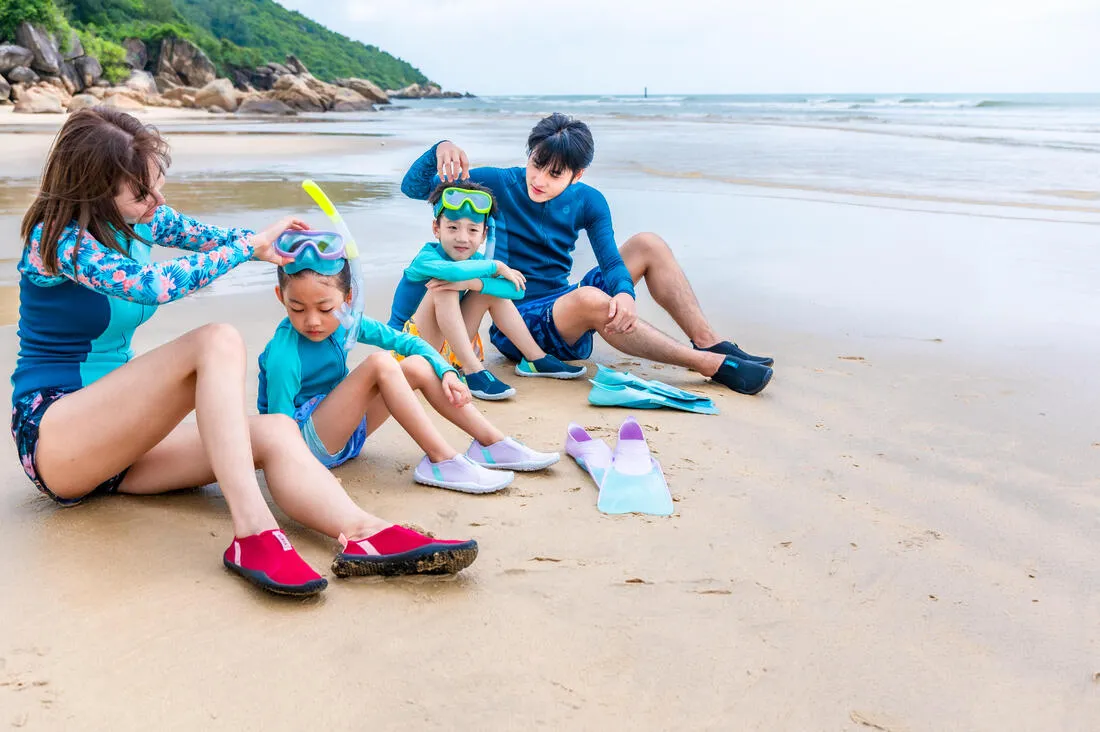 Kids diving snorkel with valve 100 Translucent