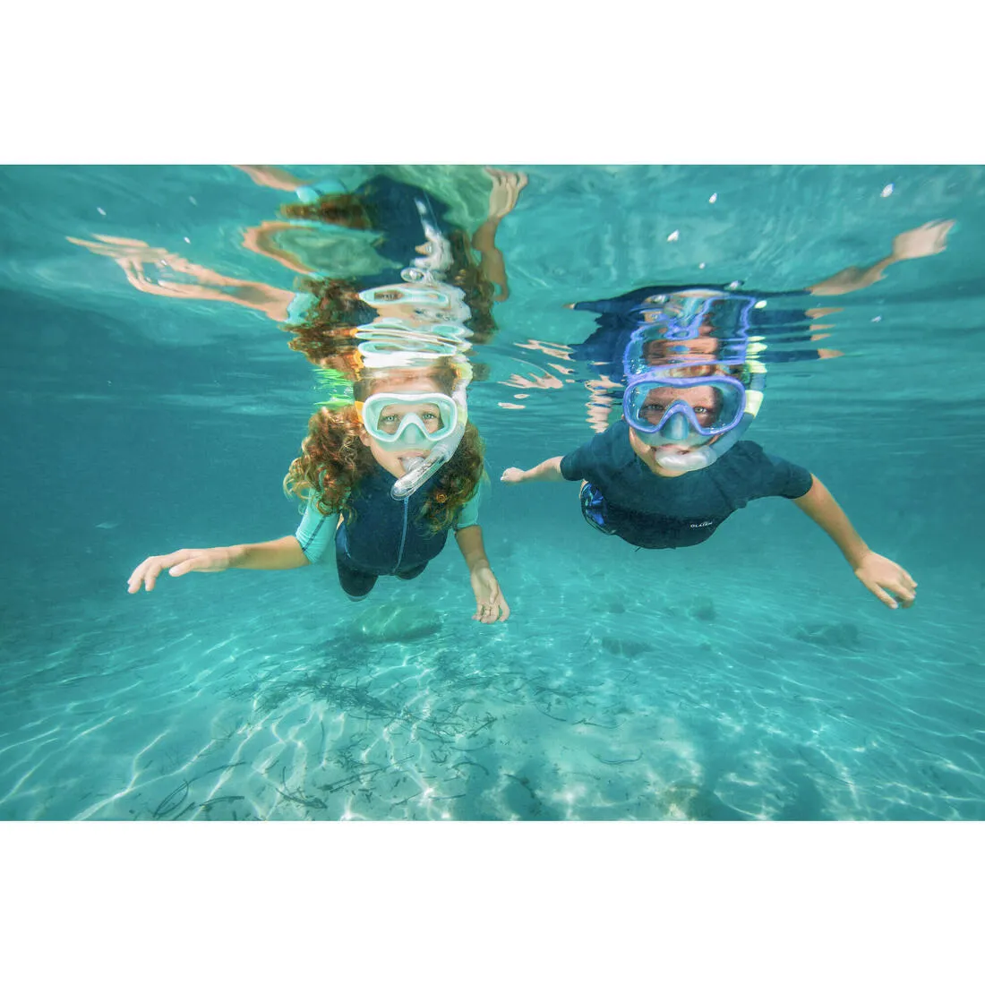 Kids diving snorkel with valve 100 Translucent