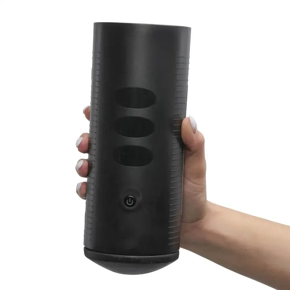 Kiiroo Silicone Black Rechargeable Vibrating Masturbator with Remote