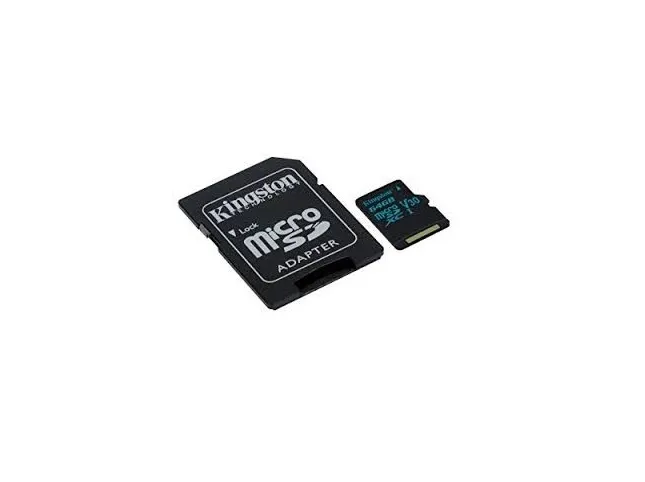 Kingston Memoria Micro Sdhc90 R 45 W Clase10 V30 64 Gb