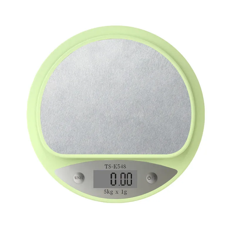 Kitchen Scale 5kg Weight Grams Digital Balance Precision Accurate Green Electronic LCD Food Baking Portable Scale