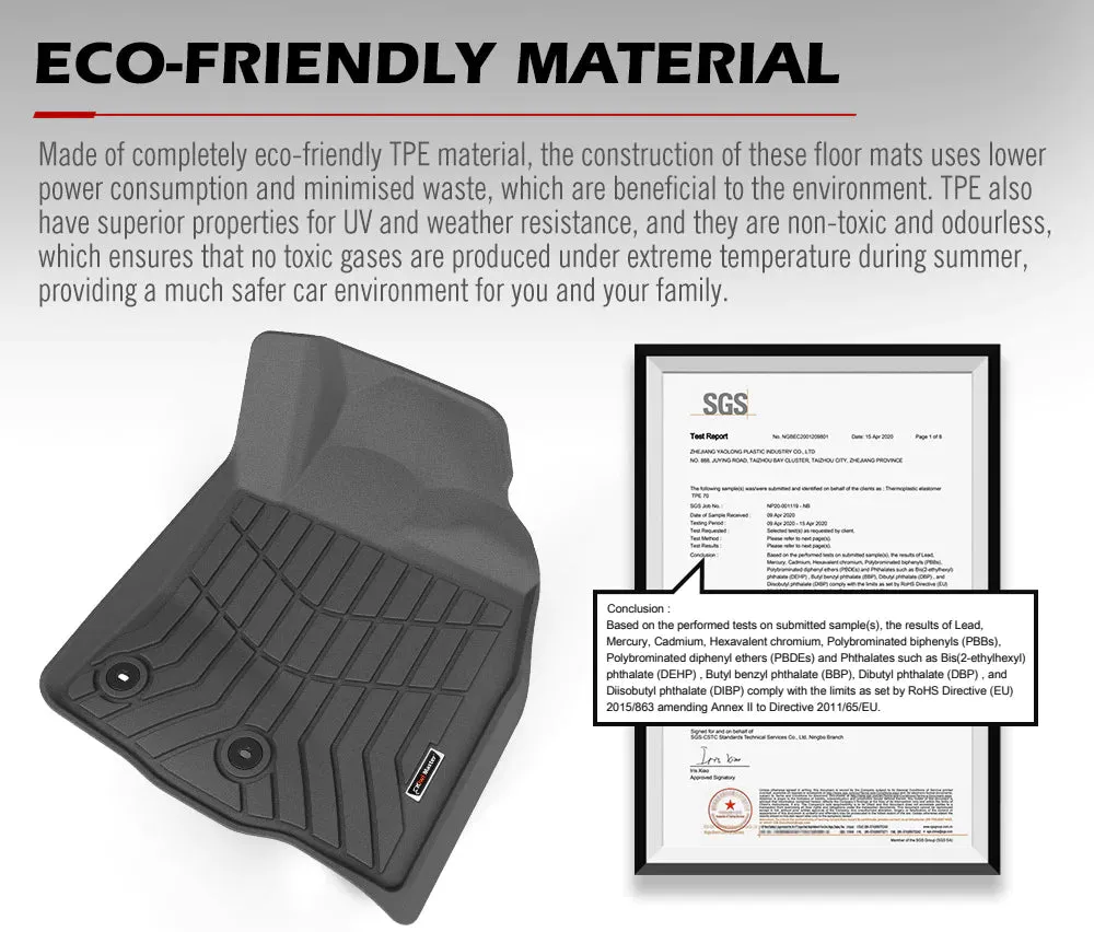 KIWI MASTER 3D Car Floor Mats Fit Toyota Land Cruiser 200 Series VX Sahara MY 2013-2021