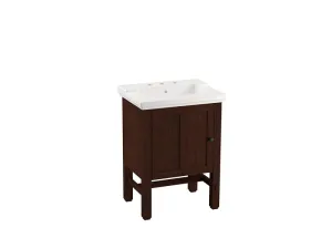KOHLER K-CM2604-BD1 Tresham 24" bathroom vanity cabinet with sink and quartz top