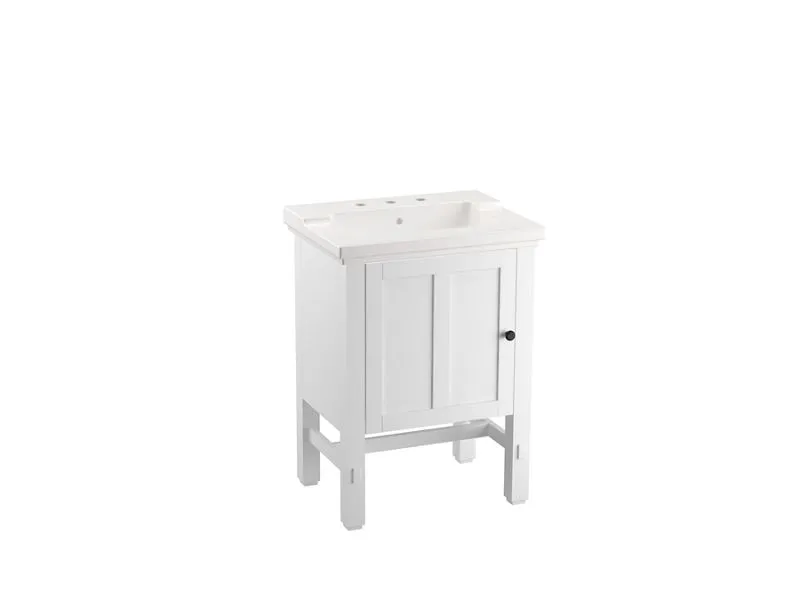 KOHLER K-CM2604-BD1 Tresham 24" bathroom vanity cabinet with sink and quartz top