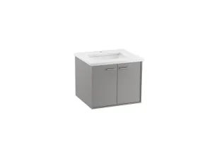 KOHLER K-CM99539-BD1 Jute 24" wall-hung bathroom vanity cabinet with sink and quartz top