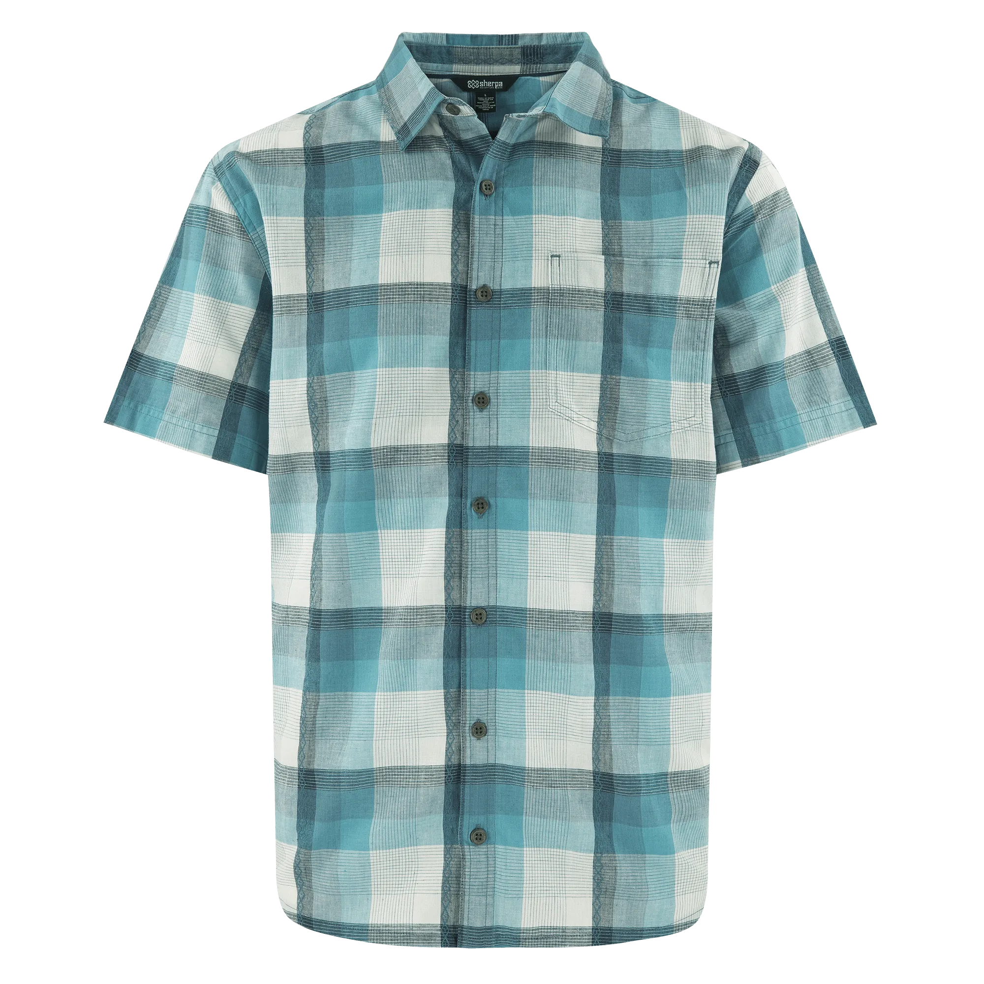 Kongde Short Sleeve Shirt - Arctic Blue Plaid
