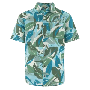 Kongde Short Sleeve Shirt - Arctic Blue Sarus Crane