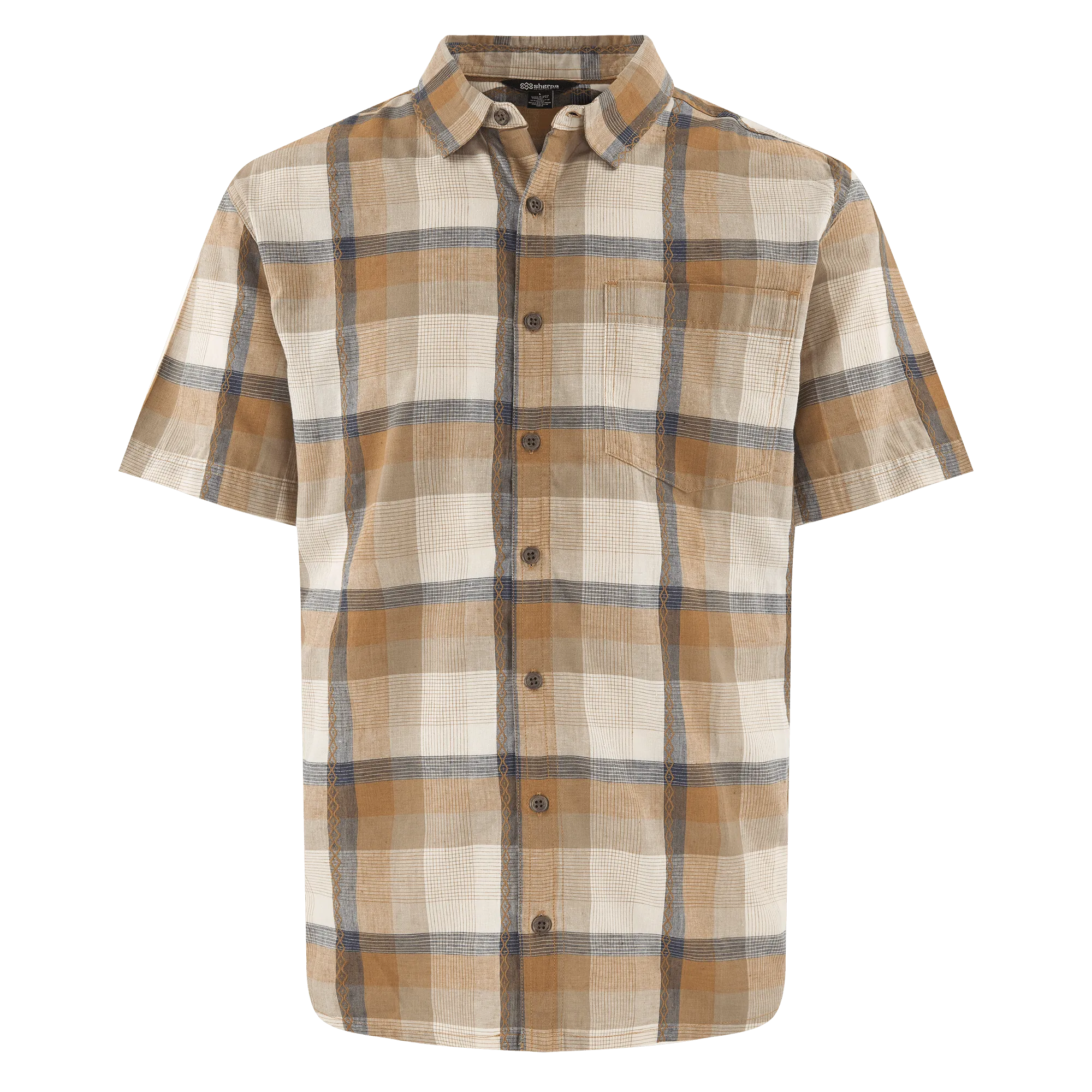 Kongde Short Sleeve Shirt - Caramel Plaid
