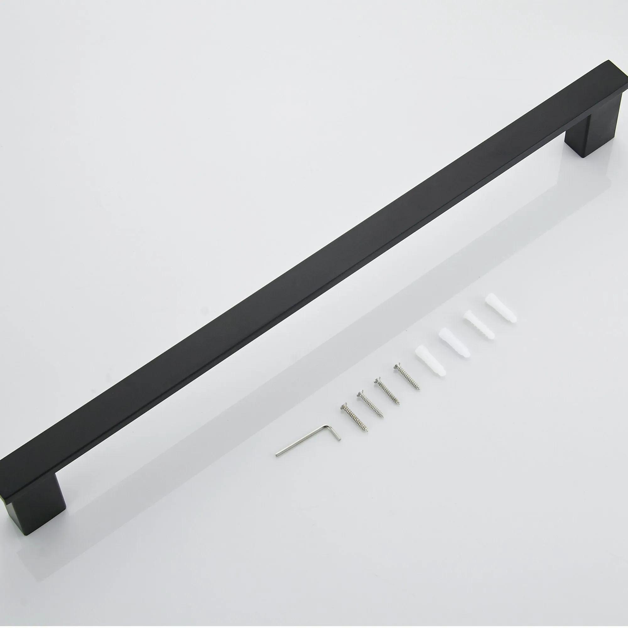 KOOLIFT Single Towel Bar Rack Bathroom Towel Hanger Shower Rail Hand Towel Holder Heavy Duty Kitchen Space Saving Shelf Hanging Rod Storage Stainless Steel Matte Black Wall Mount