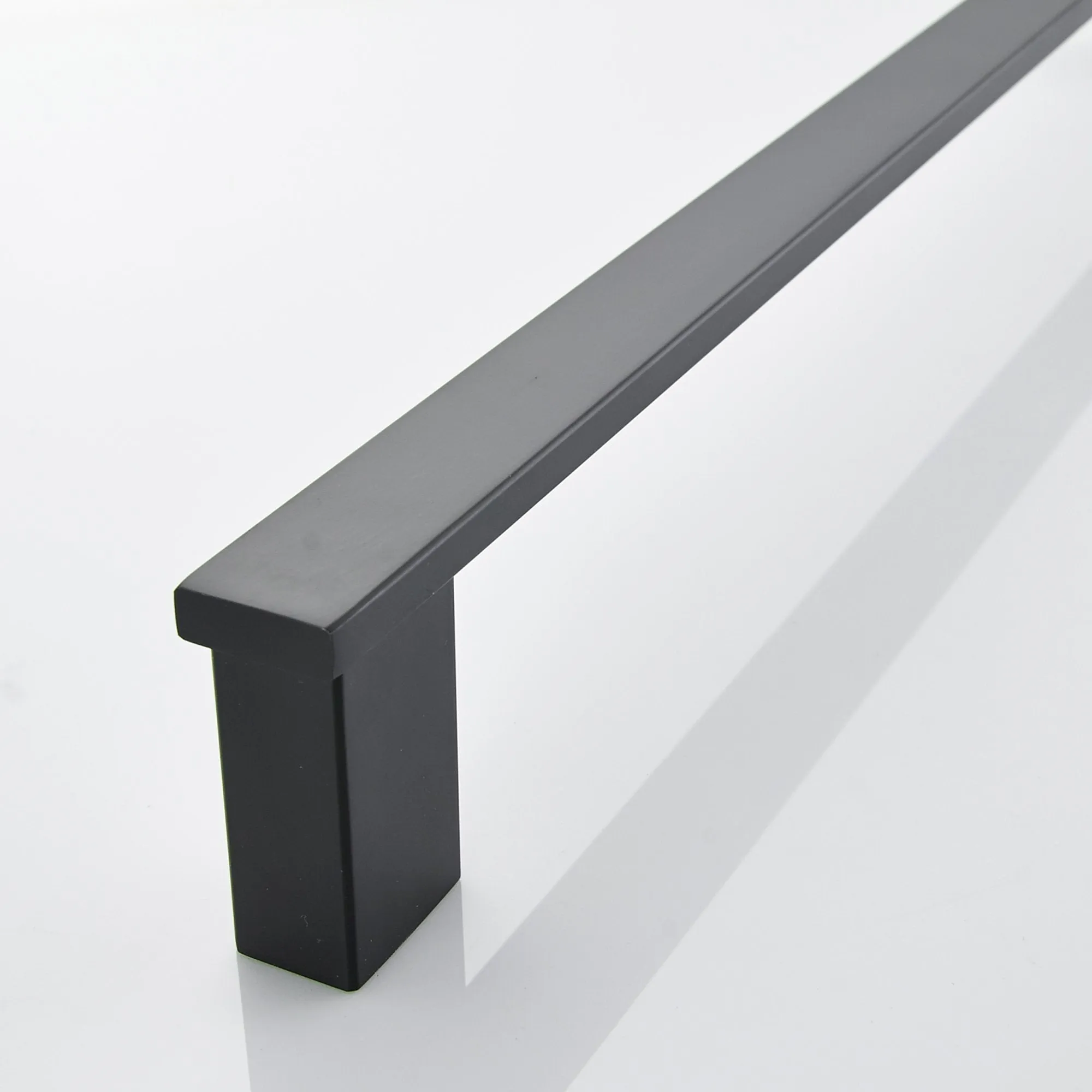 KOOLIFT Single Towel Bar Rack Bathroom Towel Hanger Shower Rail Hand Towel Holder Heavy Duty Kitchen Space Saving Shelf Hanging Rod Storage Stainless Steel Matte Black Wall Mount