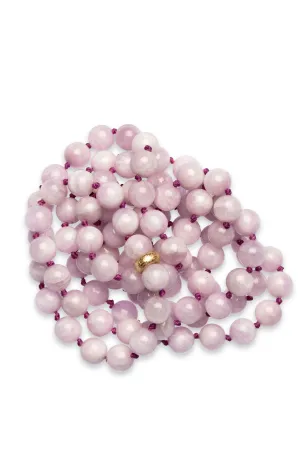 Kunzite Mala with 18K Gold