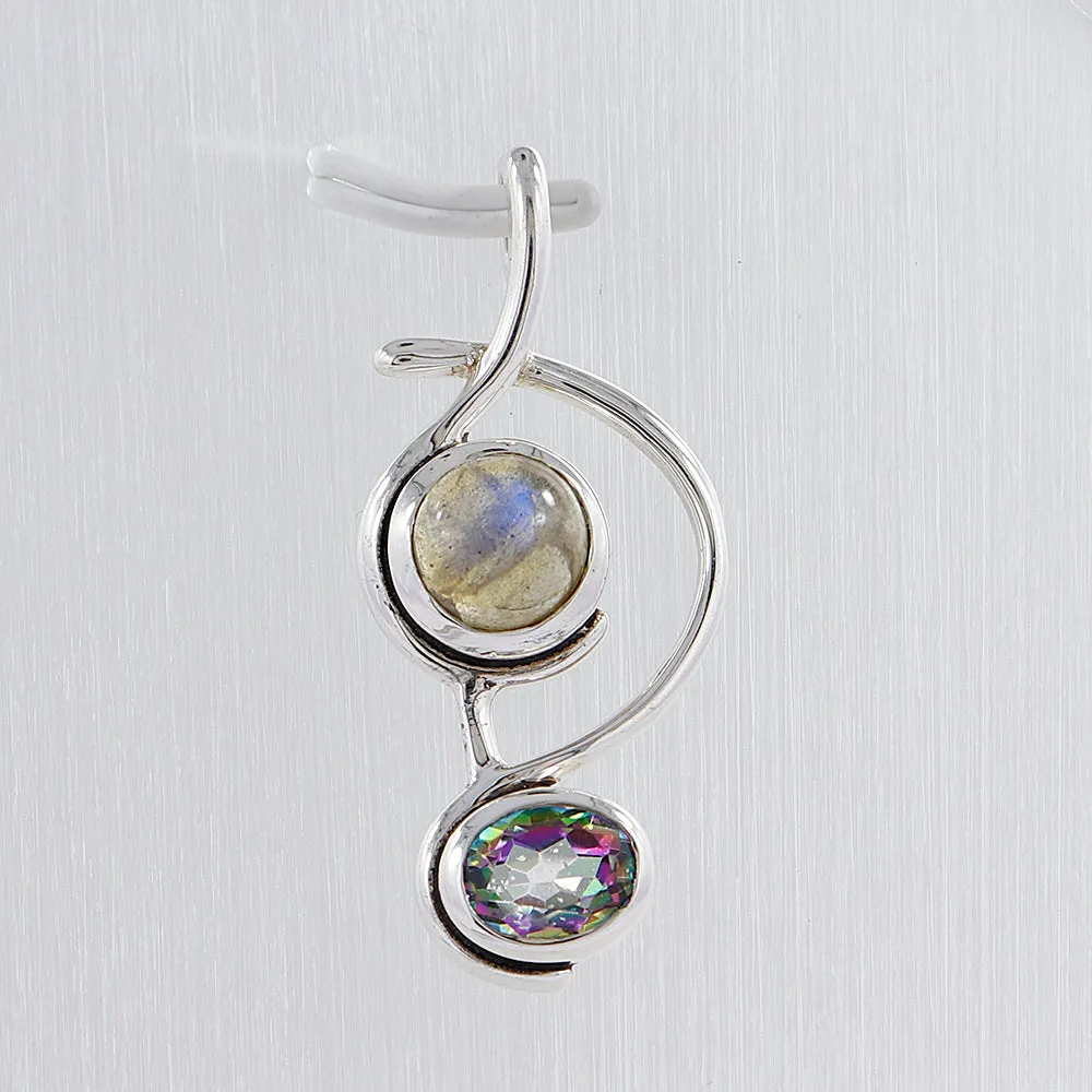 Labradorite & Mystic Quartz Pendant