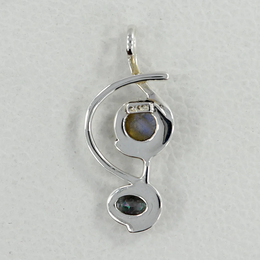 Labradorite & Mystic Quartz Pendant