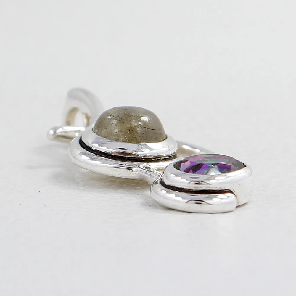 Labradorite & Mystic Quartz Pendant