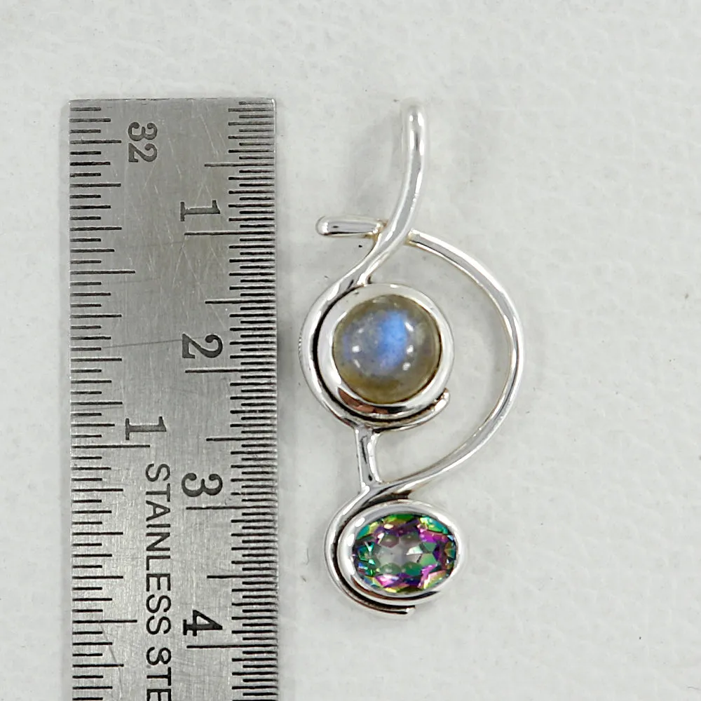 Labradorite & Mystic Quartz Pendant