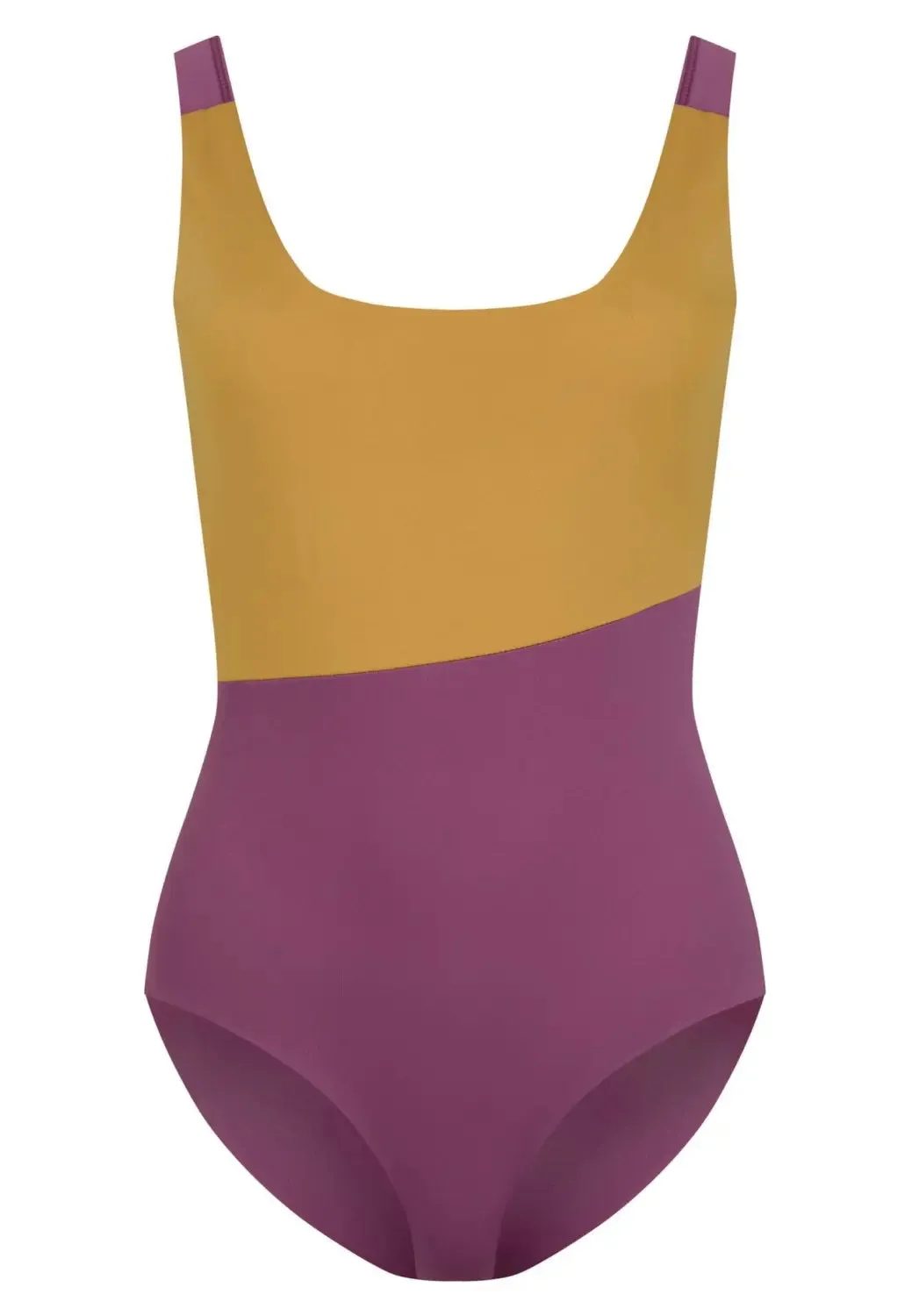 Langeoog Swimsuit Reversible in Lavender / Honey Mustard