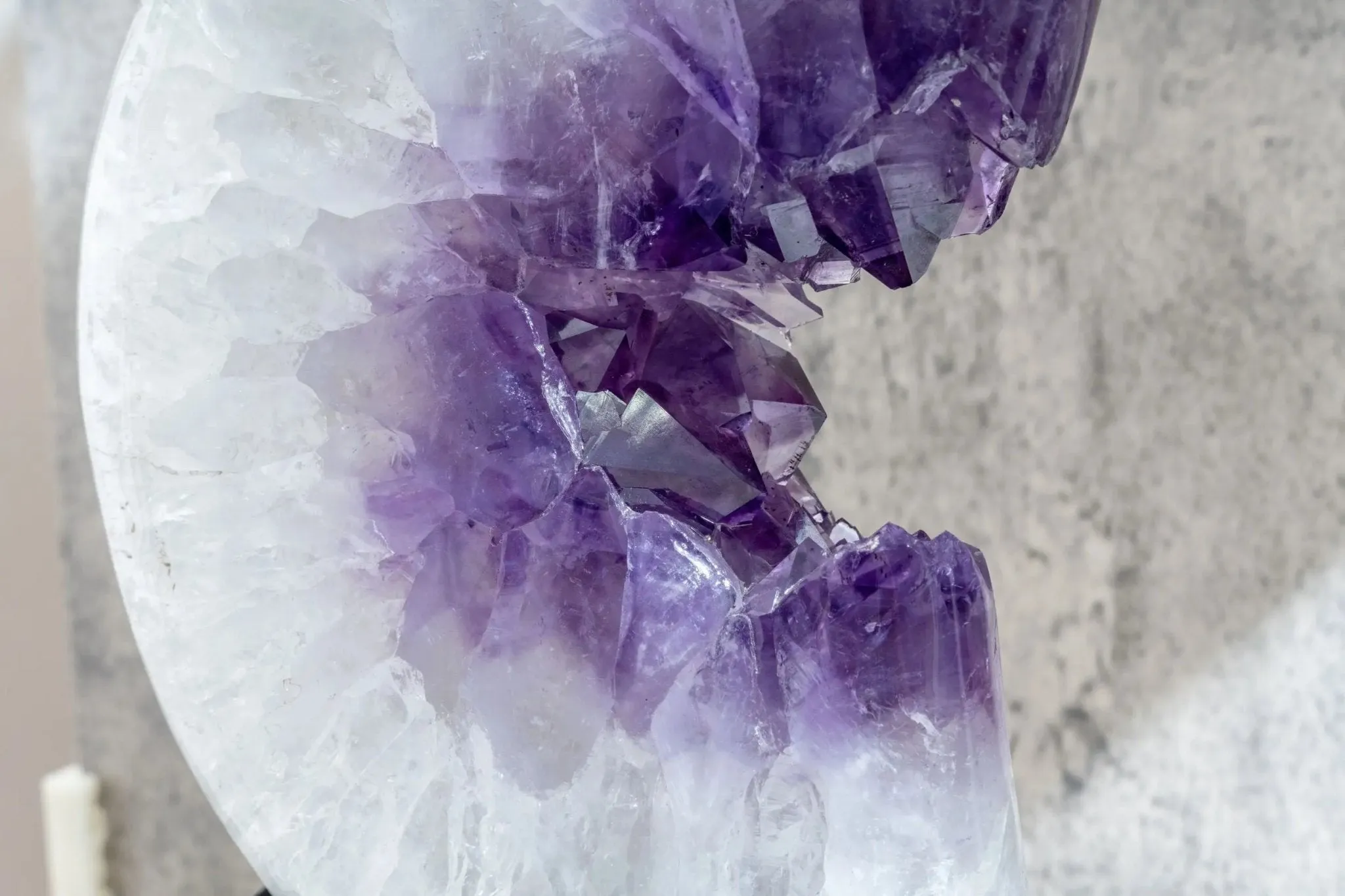 Large Polished Amethyst Quartz Moon