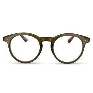 Large Round Anti Blue-Light Reading Glasses Men & Women | R-729P