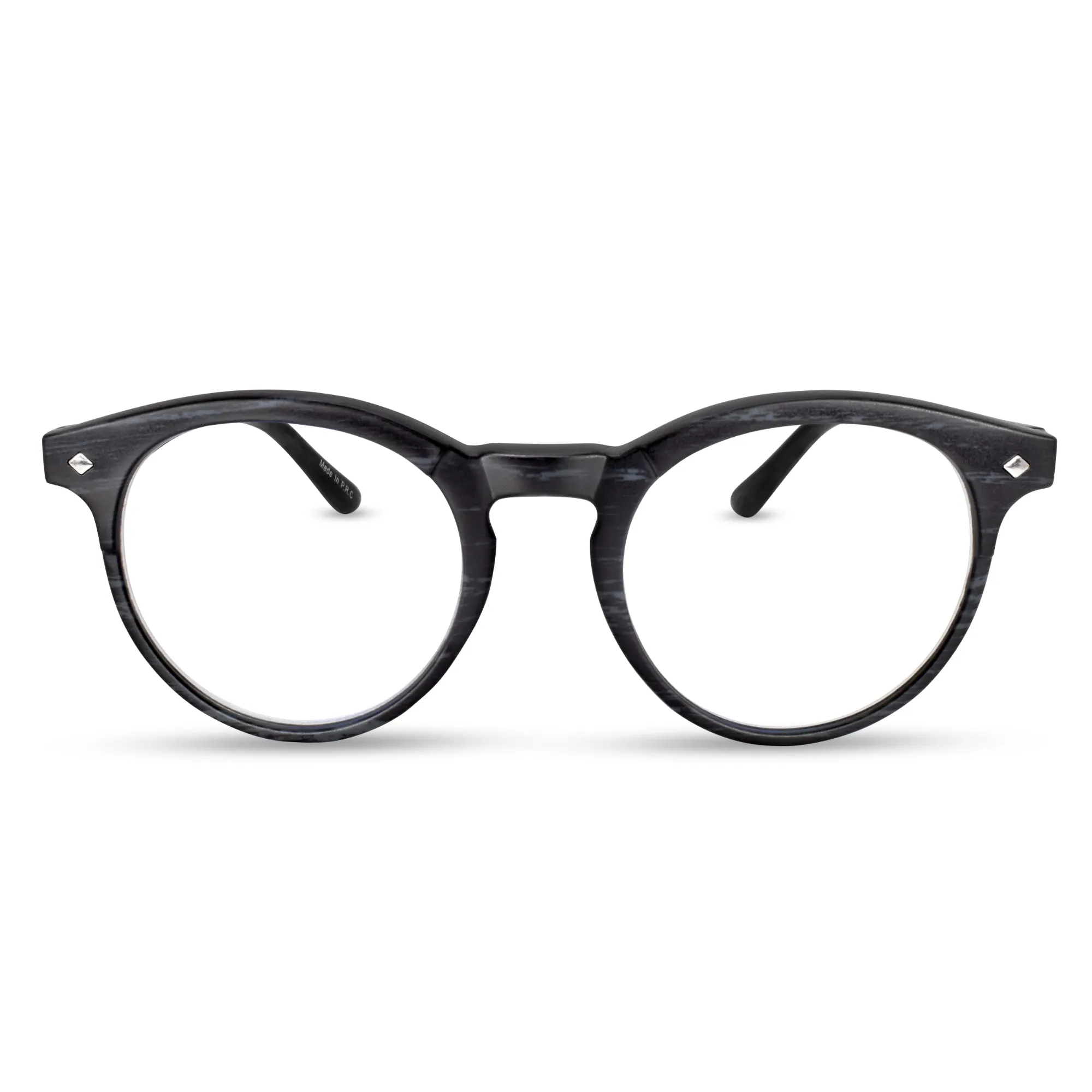 Large Round Anti Blue-Light Reading Glasses Men & Women | R-729P