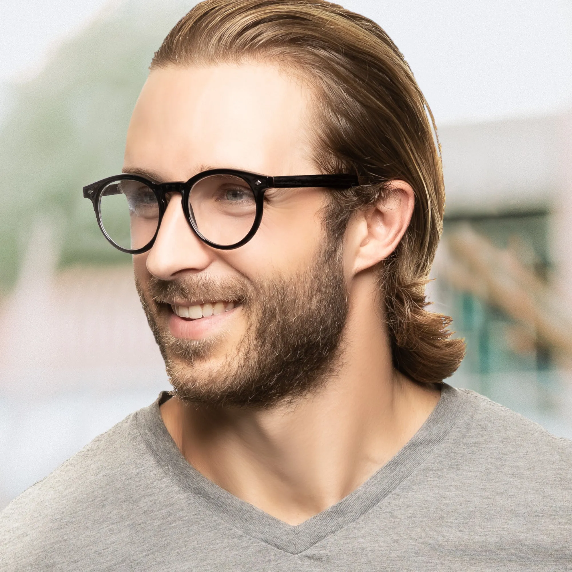 Large Round Anti Blue-Light Reading Glasses Men & Women | R-729P