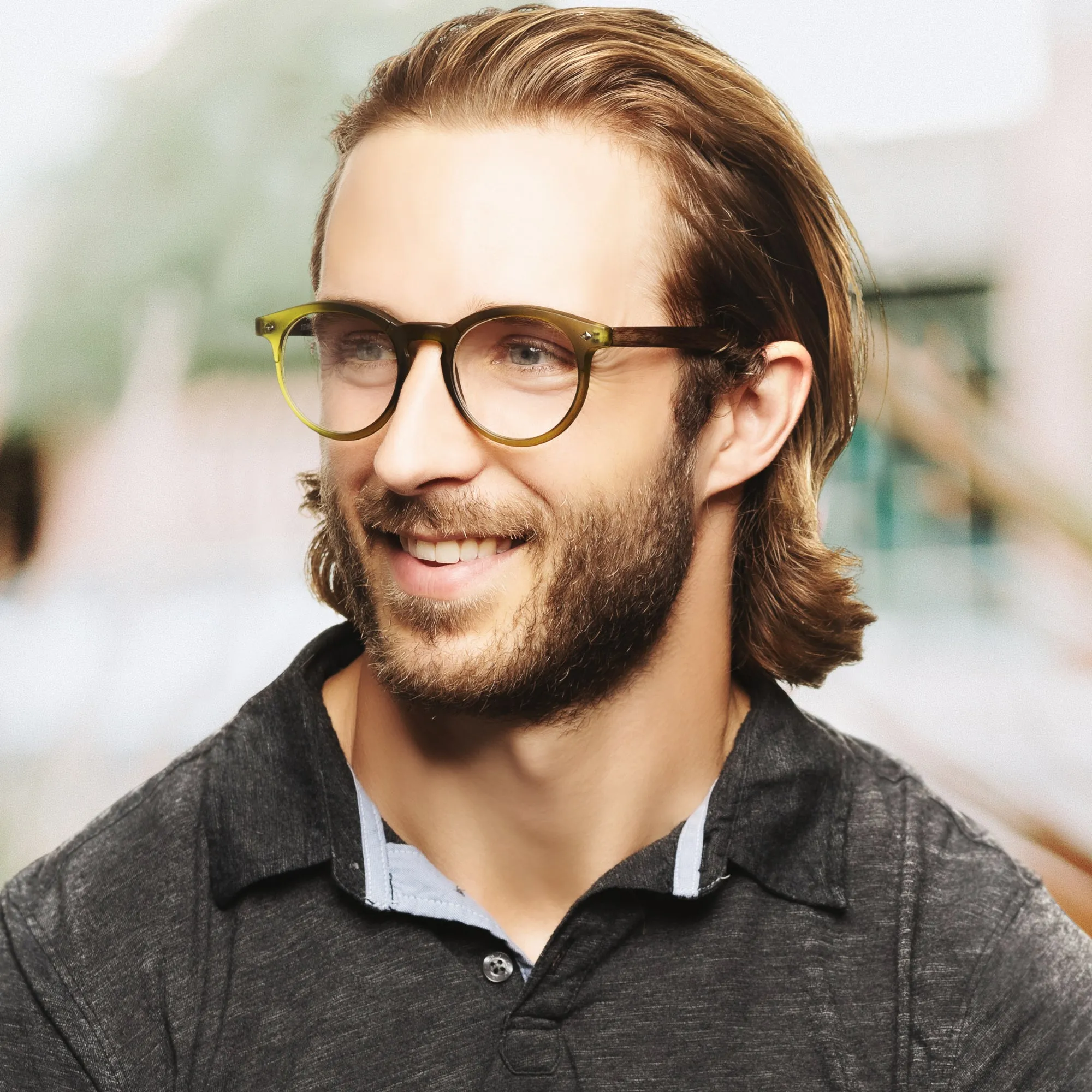 Large Round Anti Blue-Light Reading Glasses Men & Women | R-729P