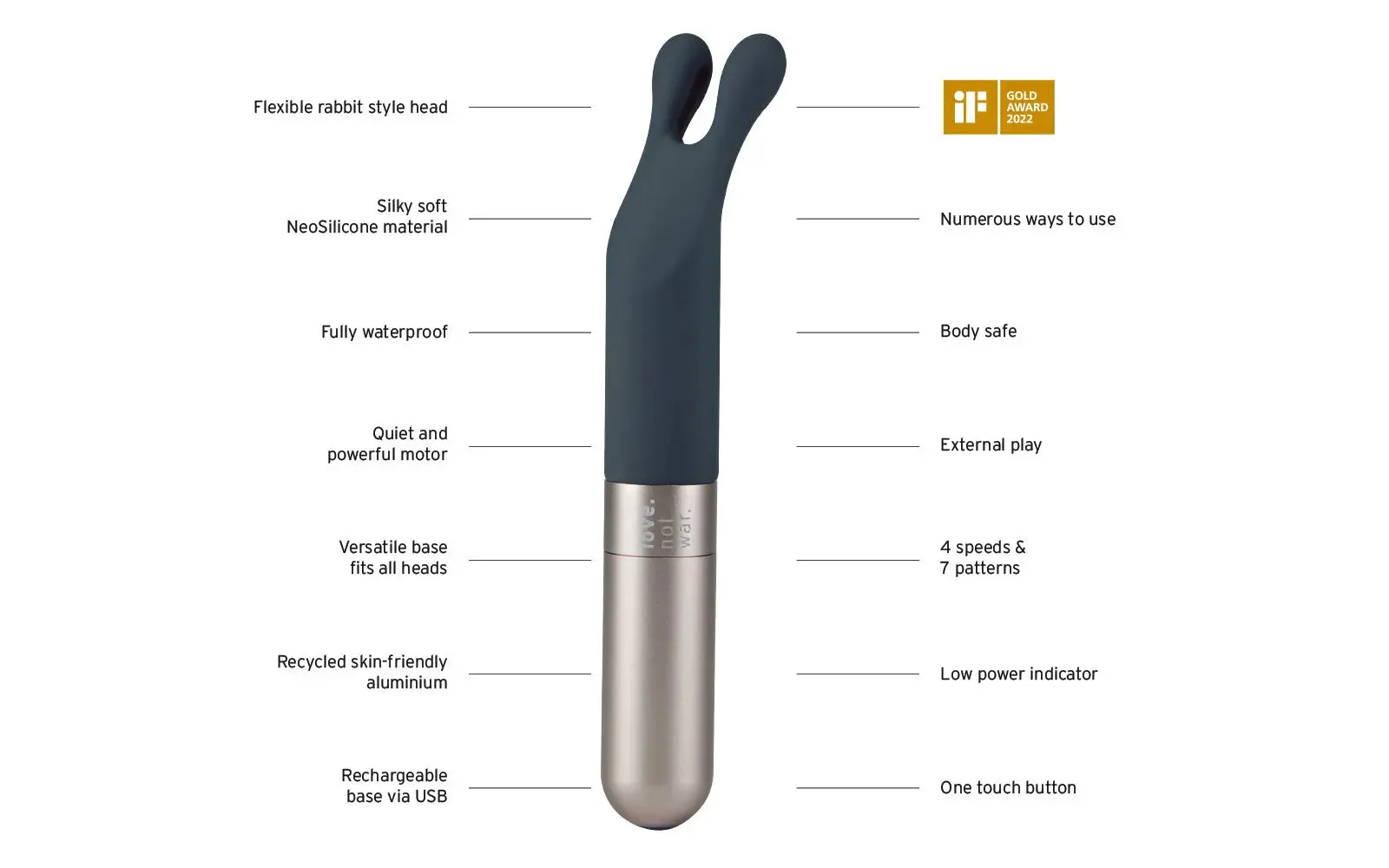 Laska - Quiet Rabbit Vibrator for Clitoral Stimulation