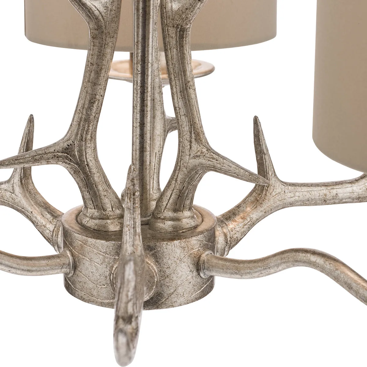 Laura Ashley Mulroy Antler 3 Ceiling Light Chandelier LA3713736-Q with Shades