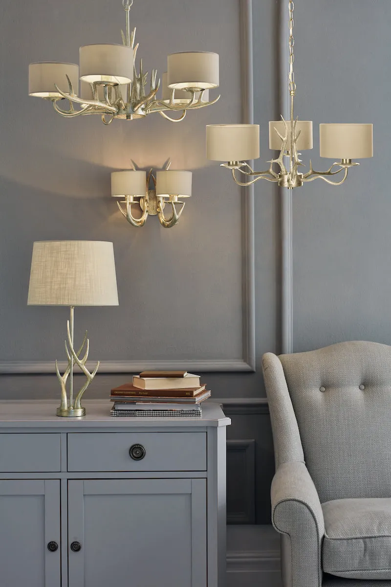 Laura Ashley Mulroy Antler 3 Ceiling Light Chandelier LA3713736-Q with Shades
