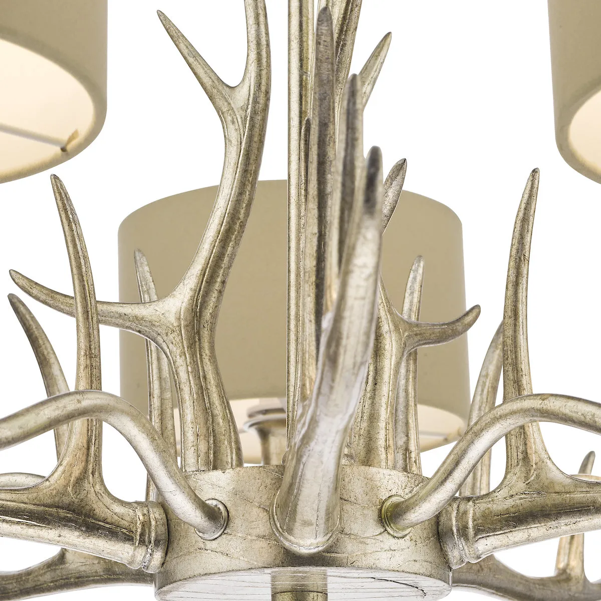 Laura Ashley Mulroy Antler 5 Ceiling Light Chandelier LA3677580-Q with Shades
