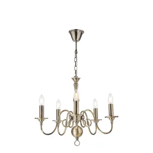 Laura Ashley Winchester Antique Brass LA3756067-Q  5 Ceiling Light Pendant