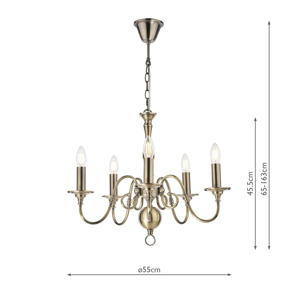 Laura Ashley Winchester Antique Brass LA3756067-Q  5 Ceiling Light Pendant