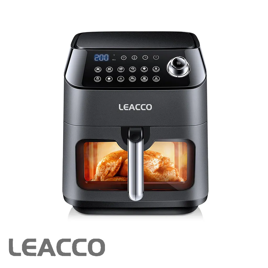 Leacco AF060 Air Fryer Digital 6QT 12 Presets - Black